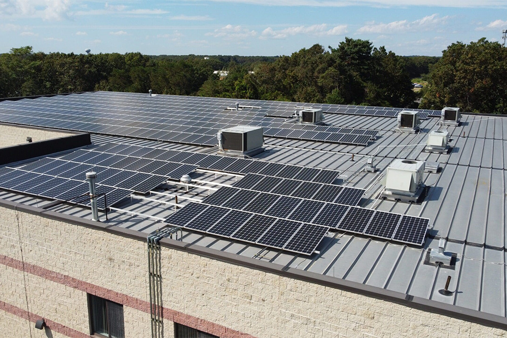Commercial solar panels installed in Smithtown, NY