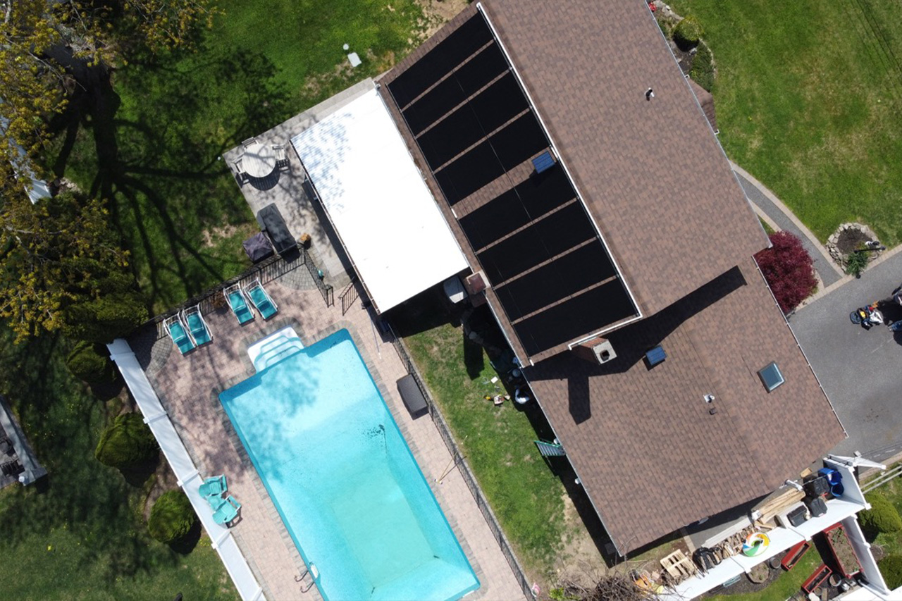 Sunshine Plus Solar pool heating install on Long Island